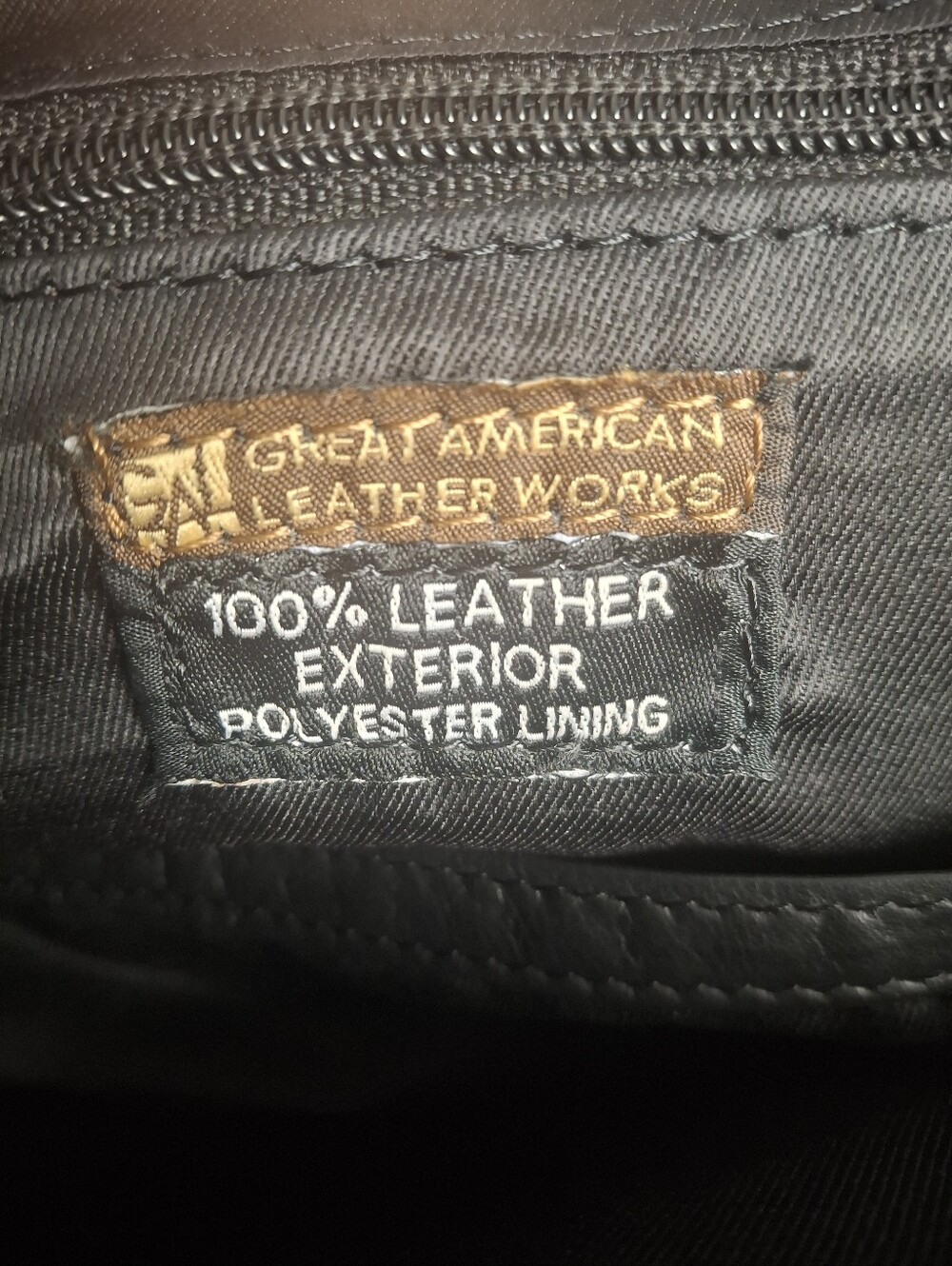 Great American Leatherworks Leather Shoulder Bag w/  Braided Trim & Tassel EUC - Picture 5 of 6